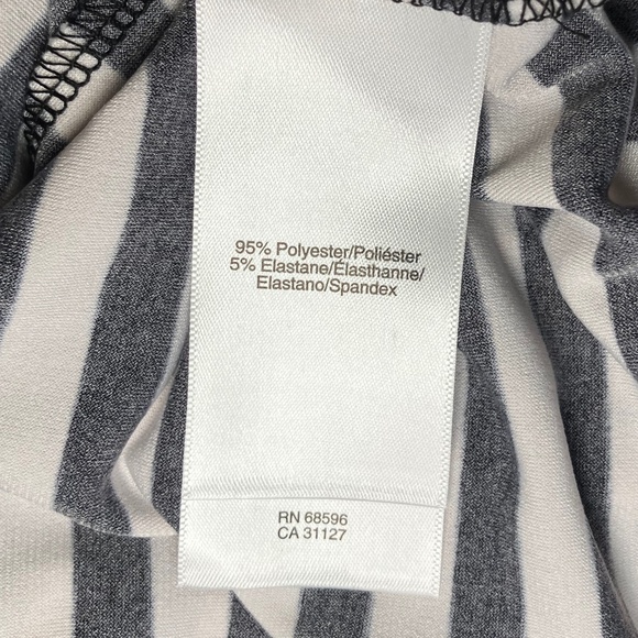 NWT DNKY Black & White Striped Shirt/Sweeping Cuffs - Picture 7 of 9